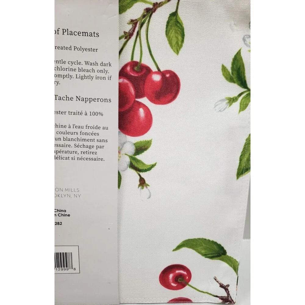 Set of 4 Same Reversible Fabric Placemats (13